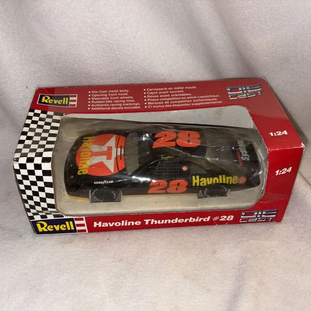 1992 Revell 1:24 #28 DAVEY ALLISON Havoline Ford Thunderbird NASCAR Die-Cast Car